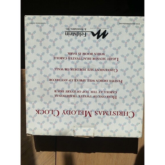 Feldstein & Associates Musical Christmas Melody Clock #XMAS-8000 New - Picture 4 of 6